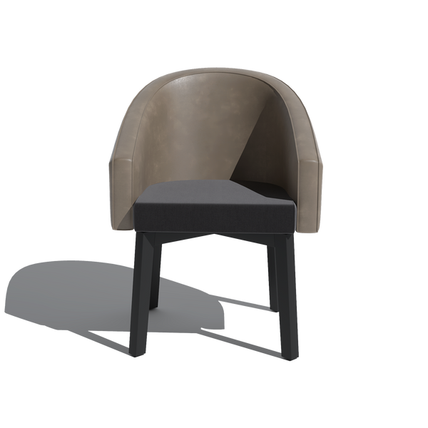 Keith Dining Chair (Brown , Leatherette with Cotton)