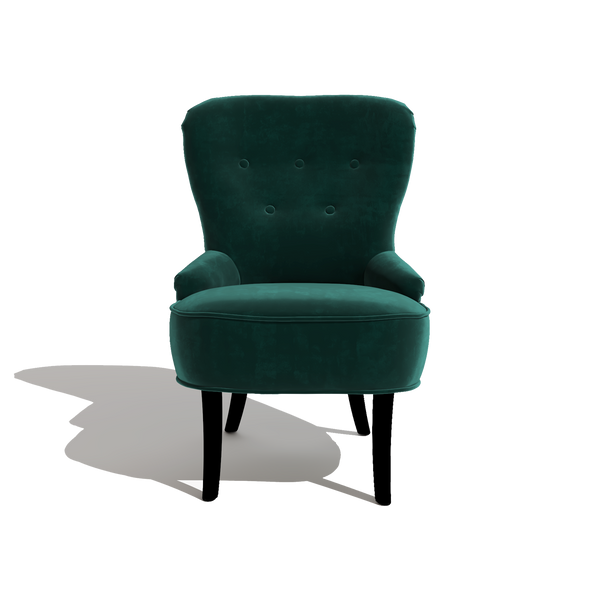 Cara Lounge Chair (Velvet, Teal)