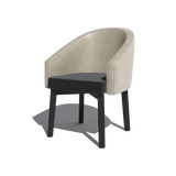 Keith Dining Chair (Beige, Leatherette with Cotton)