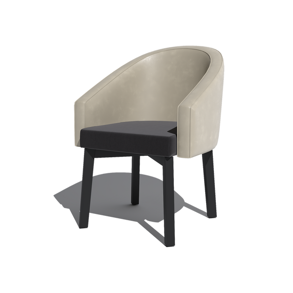 Keith Dining Chair (Beige, Leatherette with Cotton)