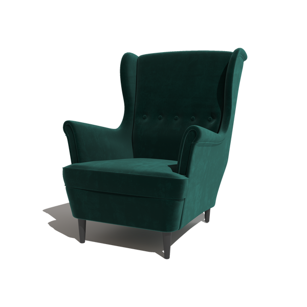 Dunbar Wing Chair (Fabric, Teal)