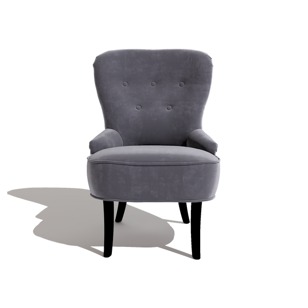 Cara Lounge Chair (Fabric, Grey)