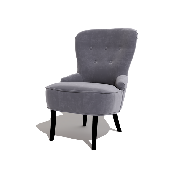 Cara Lounge Chair (Fabric, Grey)