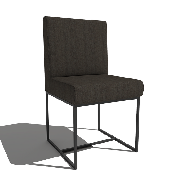 Loire Dining Chair (Fabric, Dark Grey)