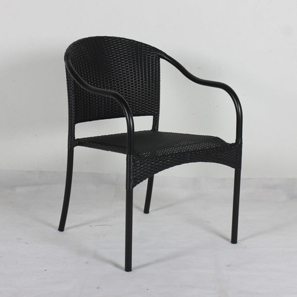 Paula Outdoor Bistro Chair (Wicker, Black)